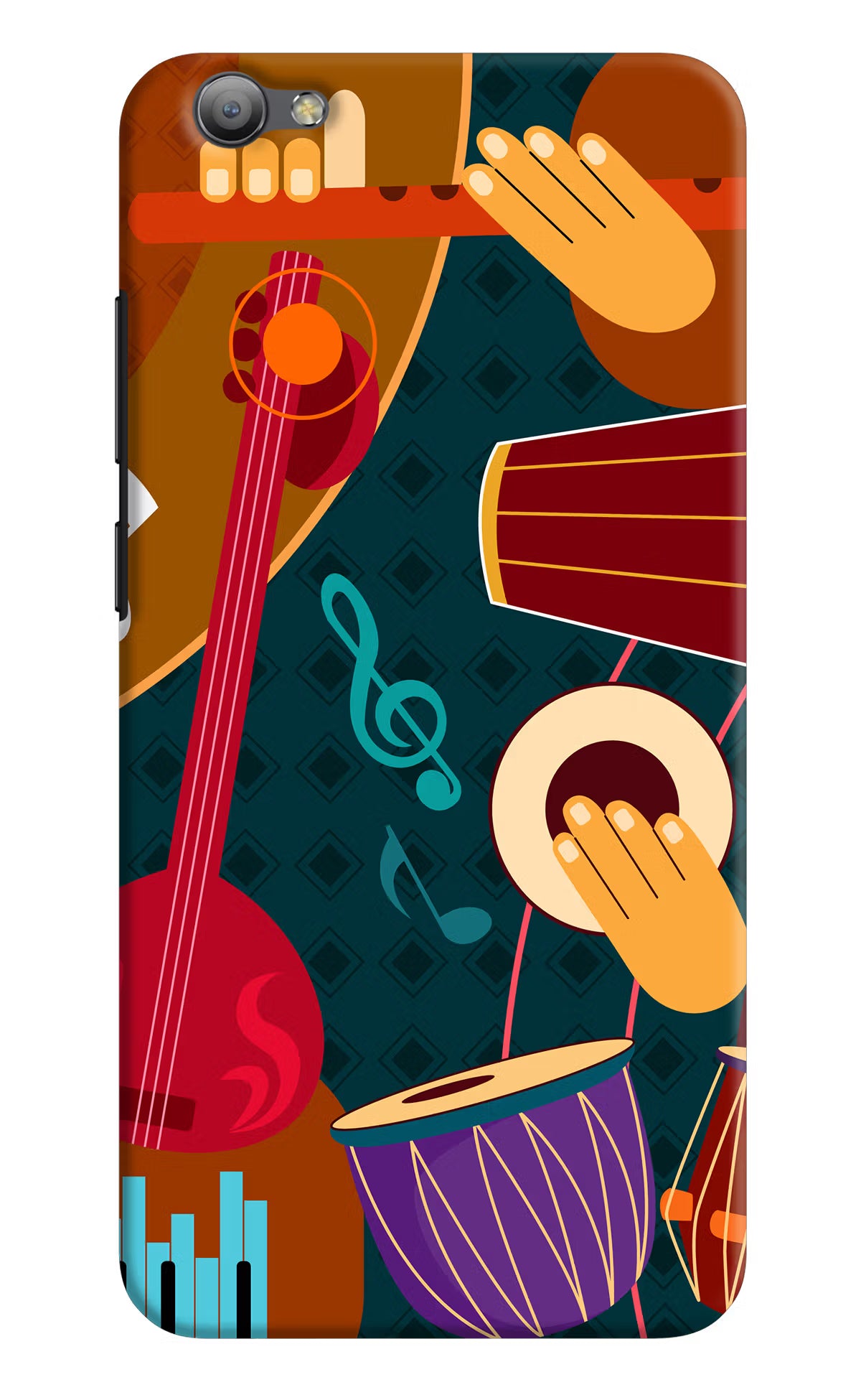 Music Instrument Vivo V5/V5s Hard Case Back Cover by Casekaro