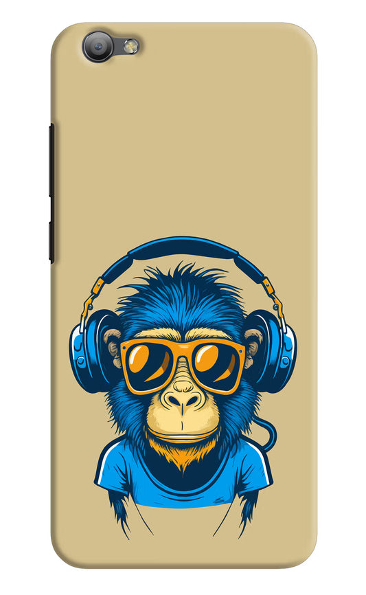 Monkey Headphone Vivo V5/V5s Hard Case Back Cover by Casekaro