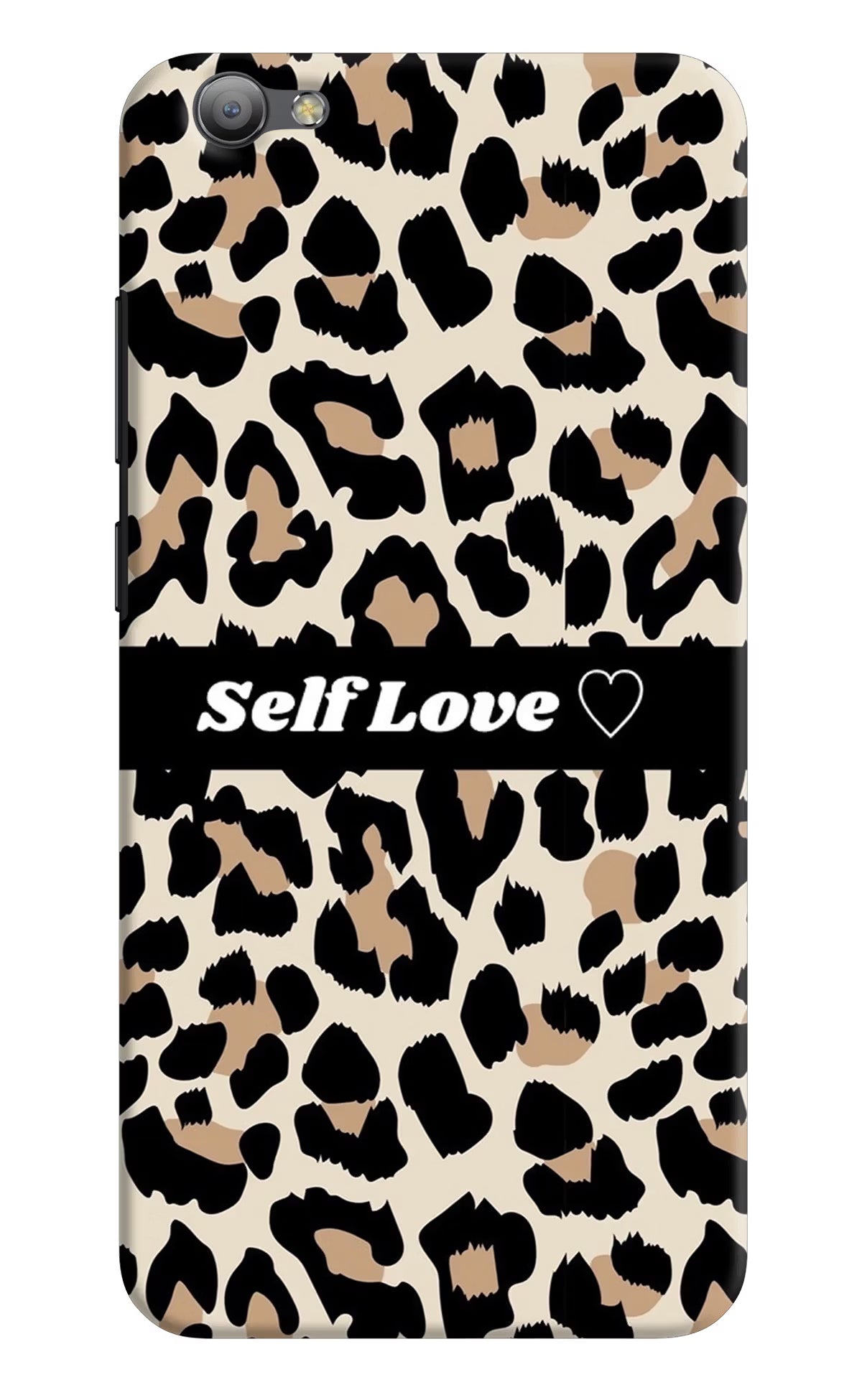 Leopard Print Self Love Vivo V5/V5s Hard Case Back Cover by Casekaro