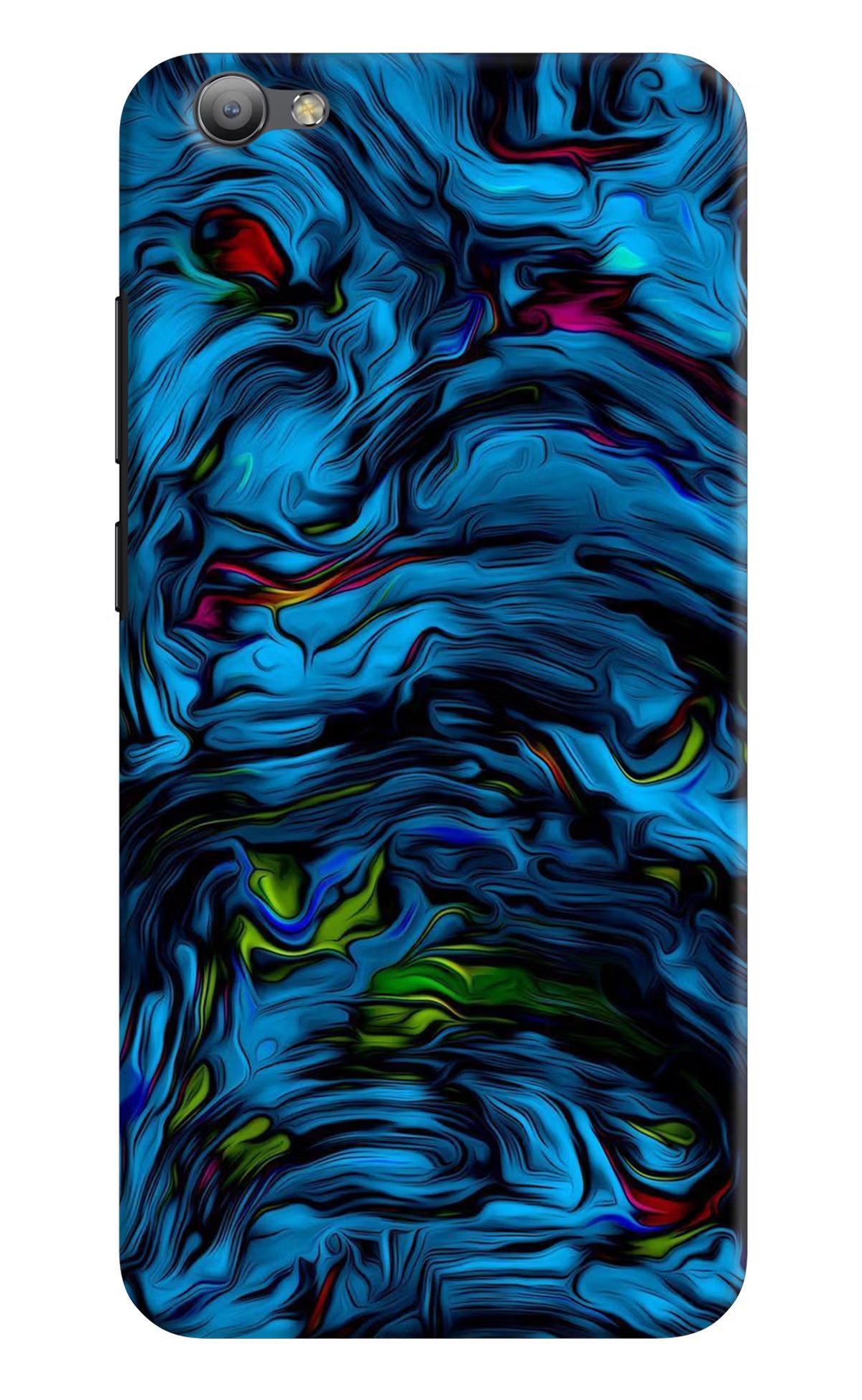 Dark Blue Abstract Vivo V5/V5s Hard Case Back Cover by Casekaro