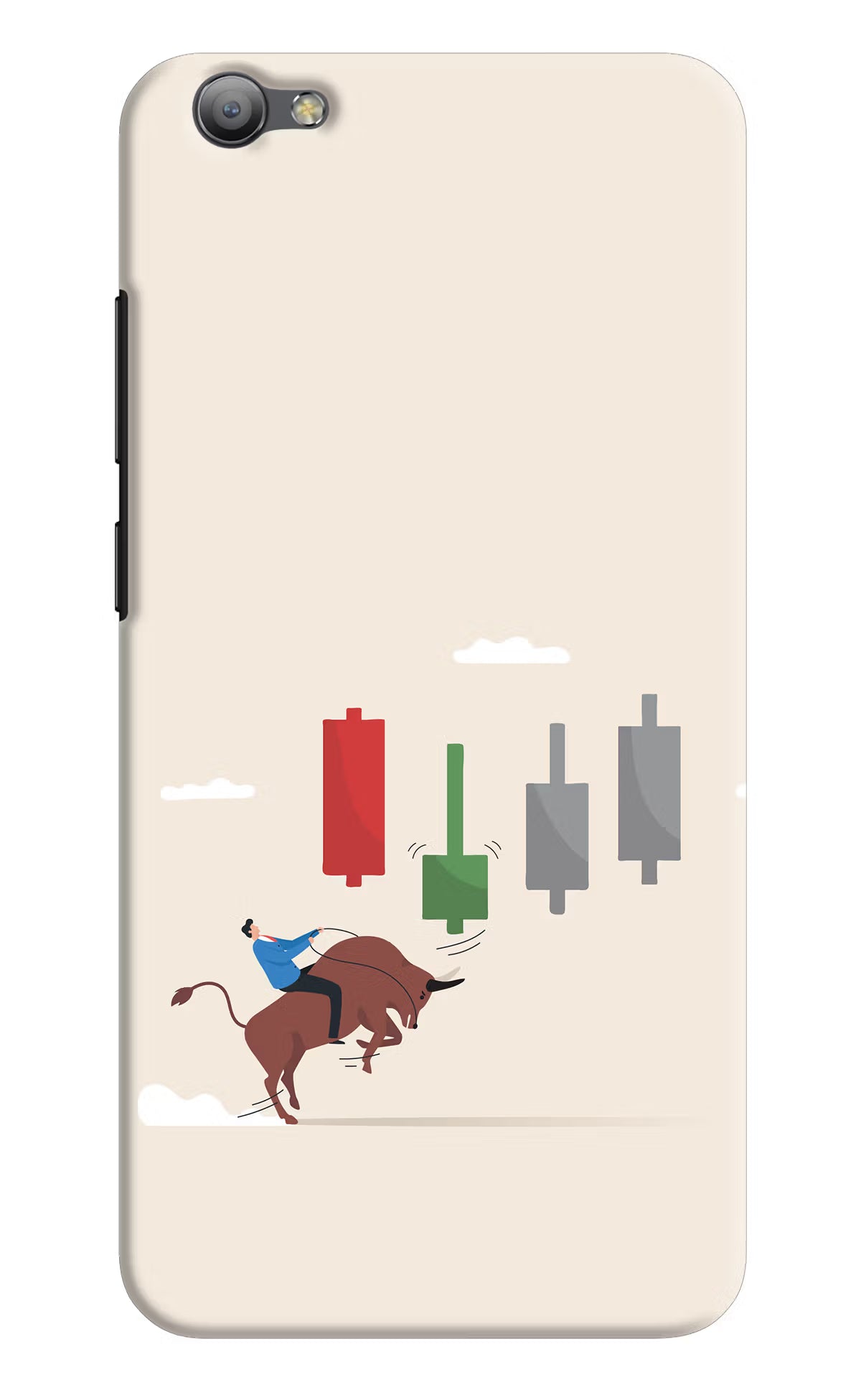 Bull Trading Momentum Vivo V5/V5s Hard Case Back Cover by Casekaro