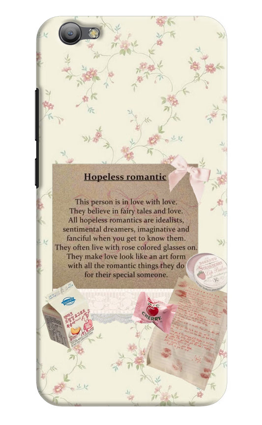 Hopeless Romantic Vivo V5/V5s Hard Case Back Cover by Casekaro