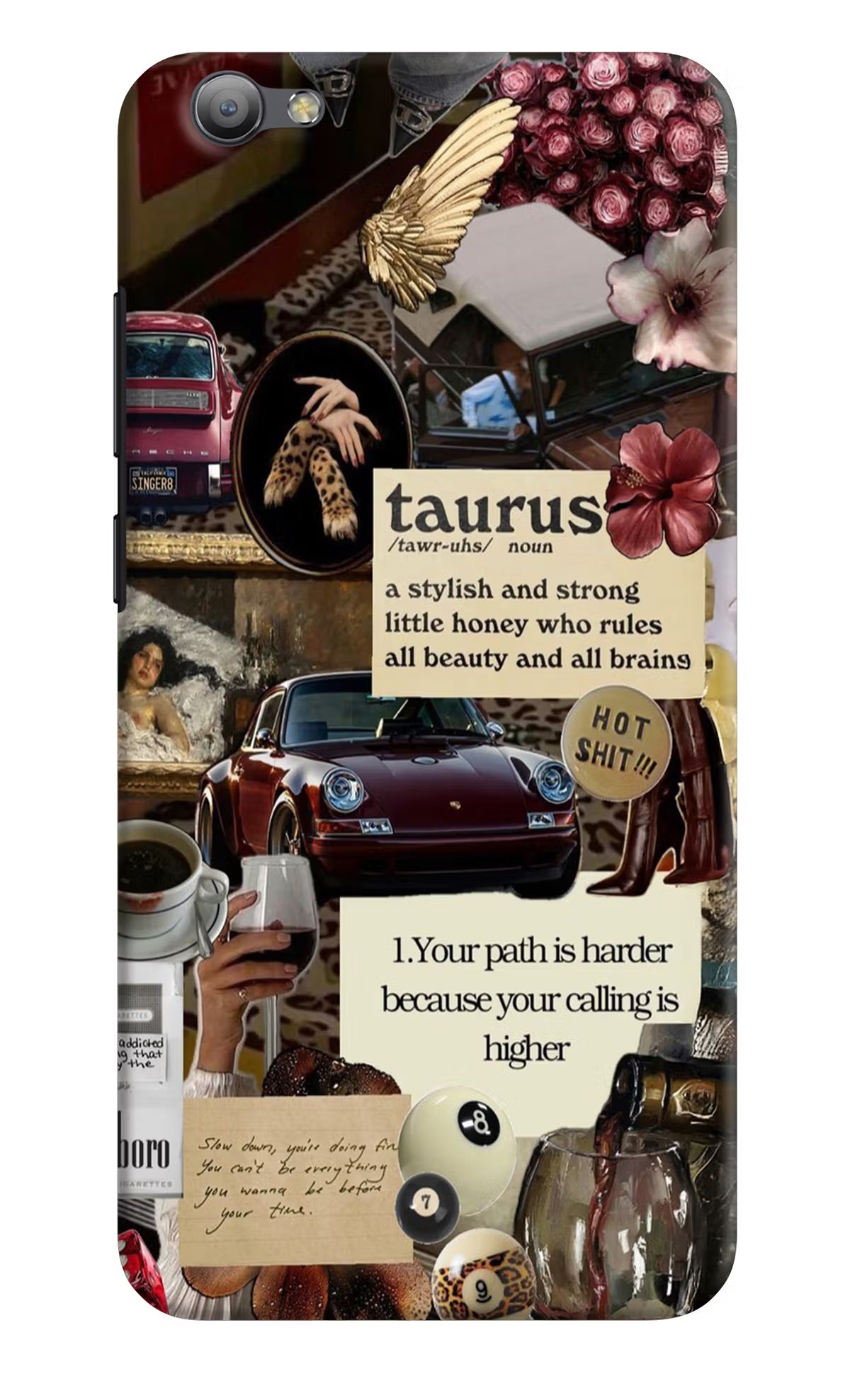 Taurus Zodiac Vivo V5/V5s Hard Case Back Cover by Casekaro