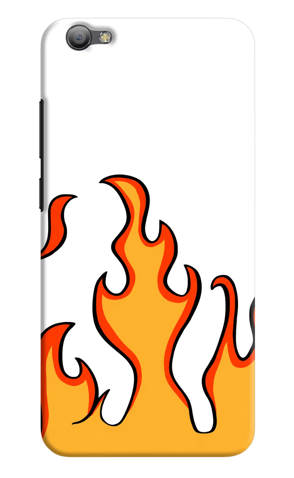 Fired Up – White Vivo V5/V5s Hard Case Back Cover by Casekaro