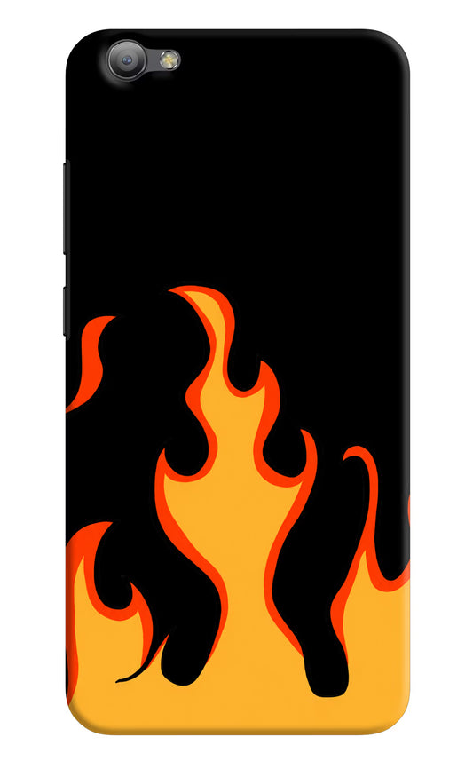 Fired Up – Black Vivo V5/V5s Hard Case Back Cover by Casekaro