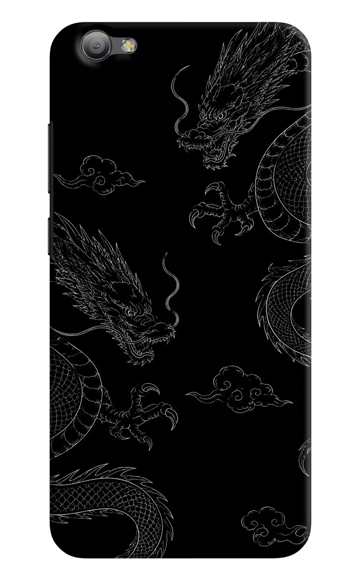 Twin Dragons Vivo V5/V5s Hard Case Back Cover by Casekaro