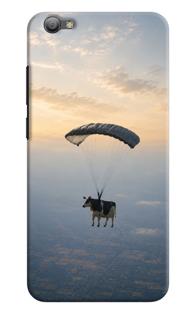 Skydiving Cow Vivo V5/V5s Hard Case Back Cover by Casekaro