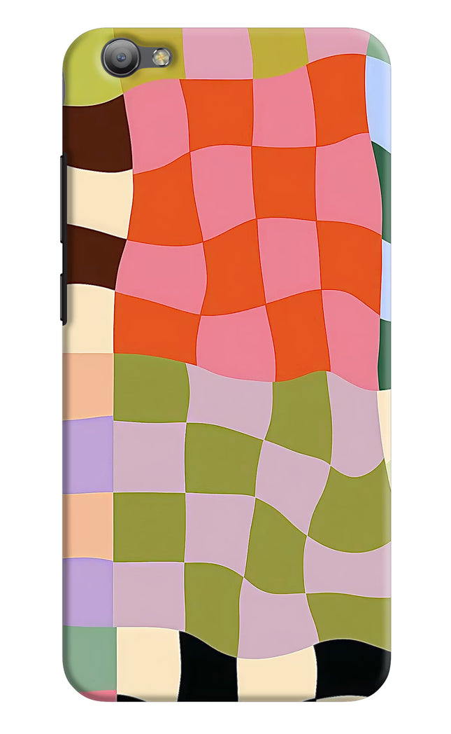 Wavy Grid Vivo V5/V5s Hard Case Back Cover by Casekaro