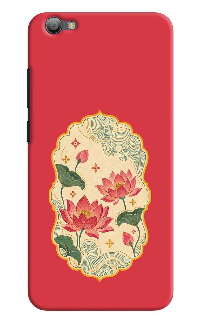 Pink Lotus Vivo V5/V5s Hard Case Back Cover by Casekaro