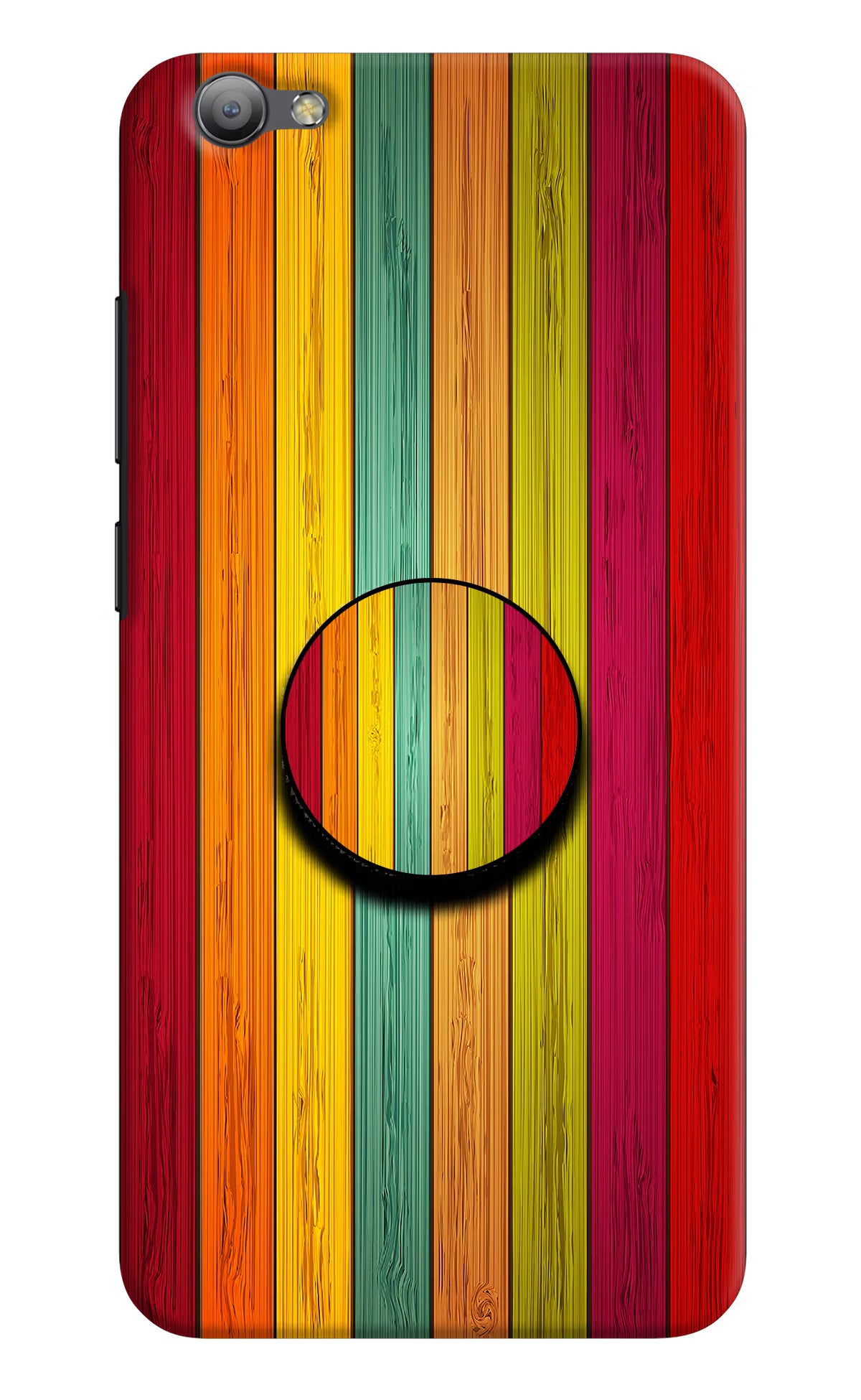 Multicolor Wooden Vivo V5/V5s Pop Case by Casekaro