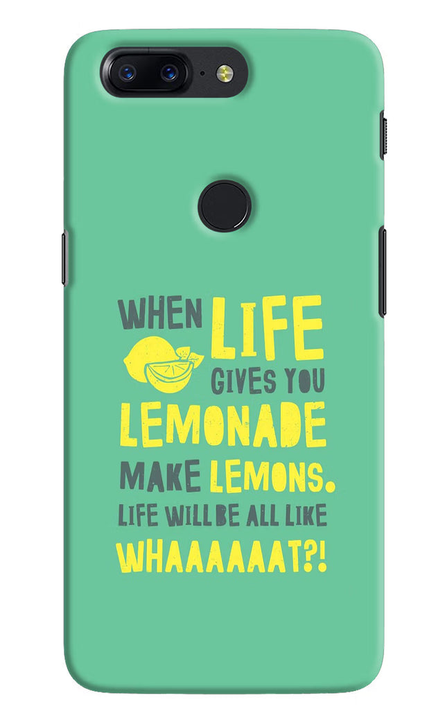 Quote Oneplus 5T Hard Case Back Cover by Casekaro