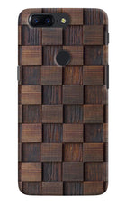 Wooden Cube Design Oneplus 5T Hard Case Back Cover by Casekaro
