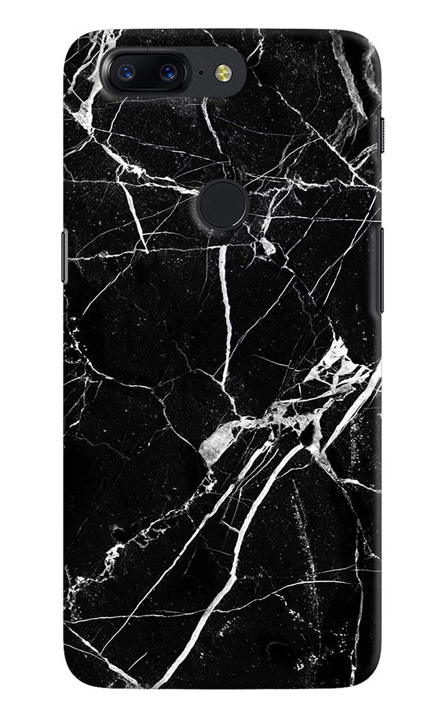 Black Marble Pattern Oneplus 5T Hard Case Back Cover by Casekaro