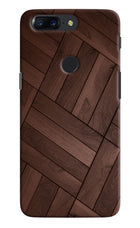 Wooden Texture Design Oneplus 5T Hard Case Back Cover by Casekaro