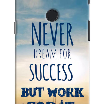 Never Dream For Success But Work For It Oneplus 5T Hard Case Back Cover by Casekaro