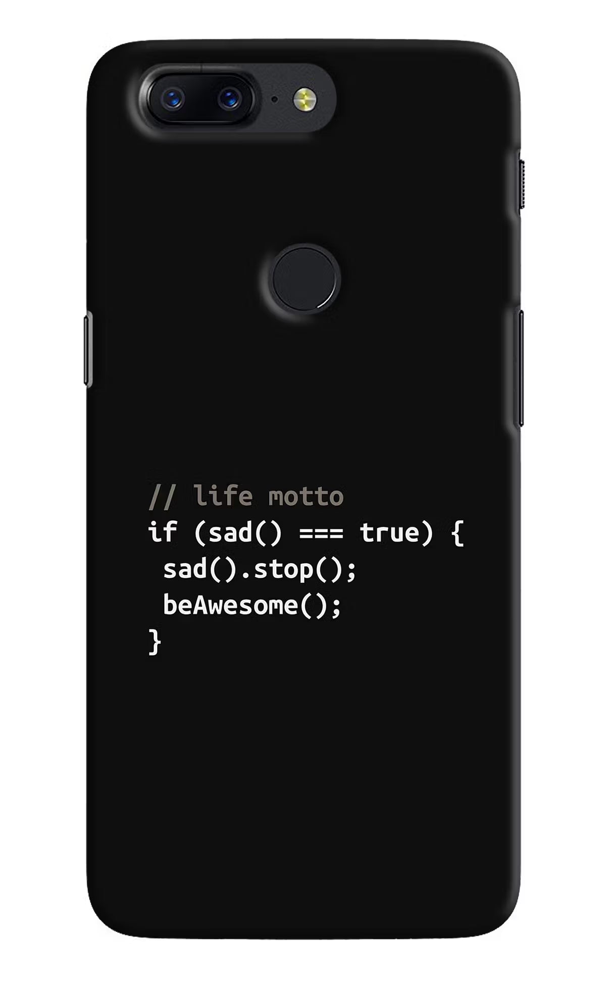 Life Motto Code Oneplus 5T Hard Case Back Cover by Casekaro