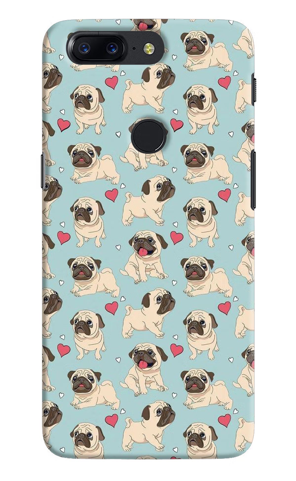 Pug Dog Oneplus 5T Hard Case Back Cover by Casekaro