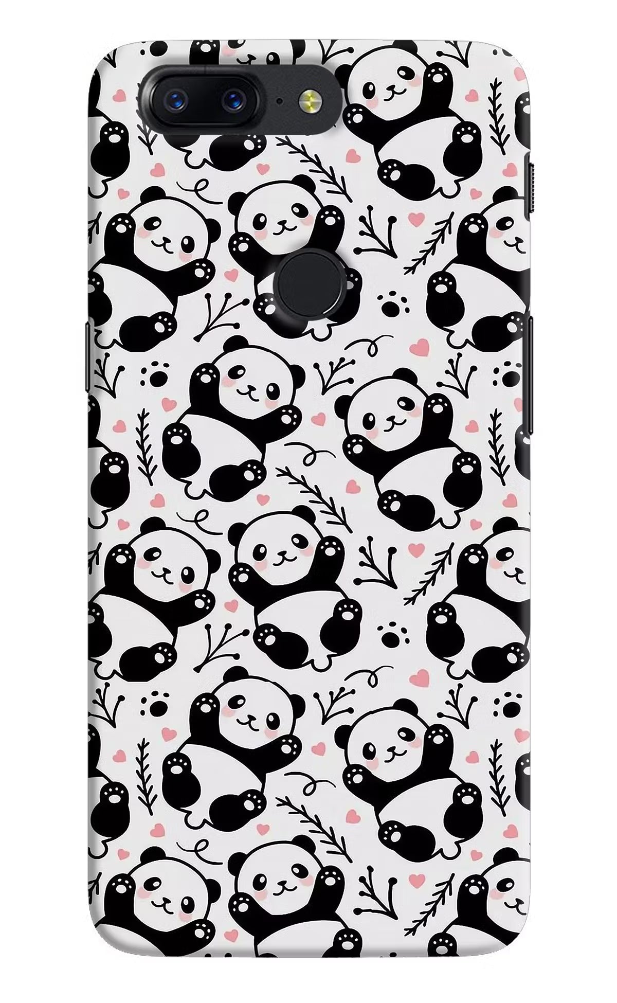 Cute Panda Oneplus 5T Hard Case Back Cover by Casekaro