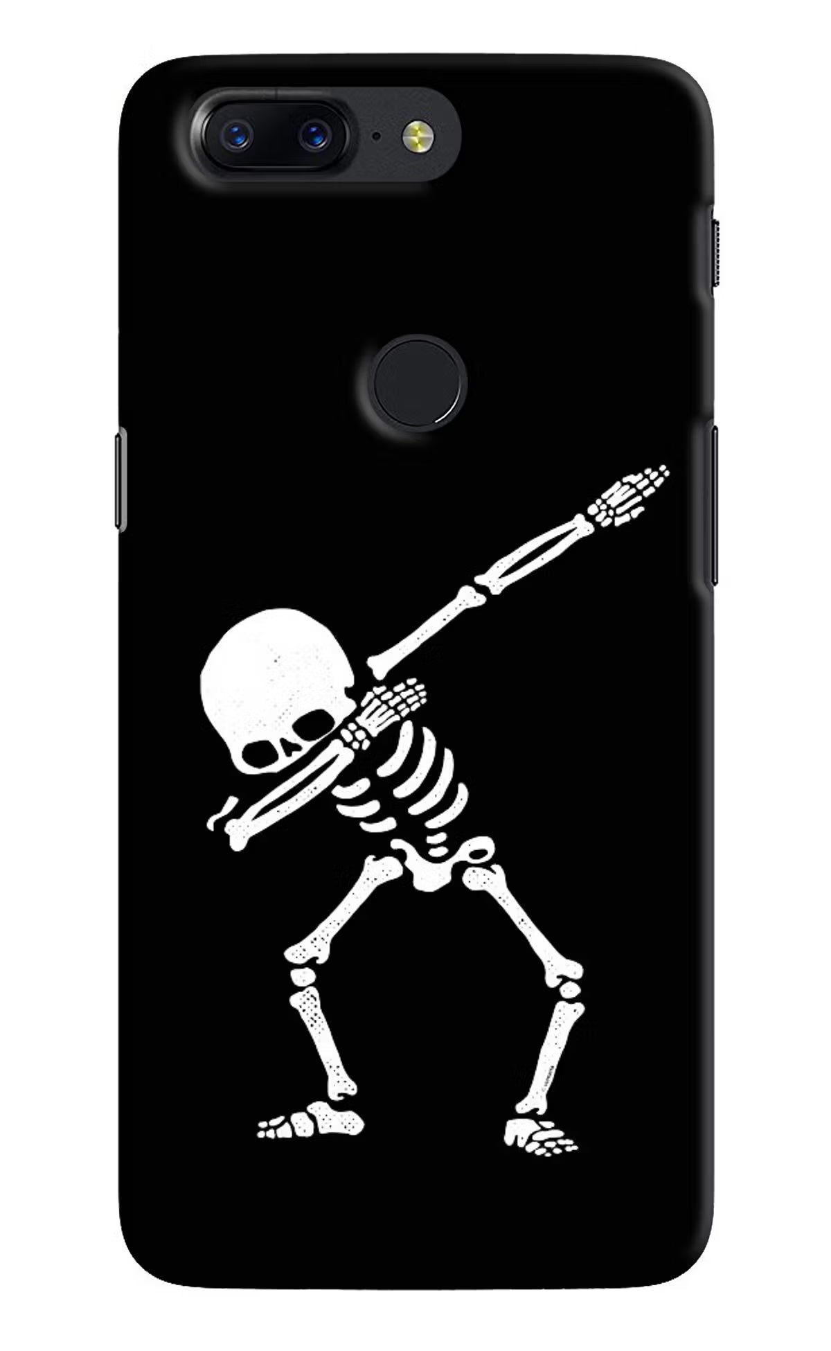 Dabbing Skeleton Art Oneplus 5T Hard Case Back Cover by Casekaro