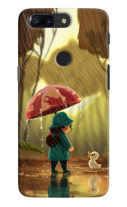 Rainy Day Oneplus 5T Hard Case Back Cover by Casekaro