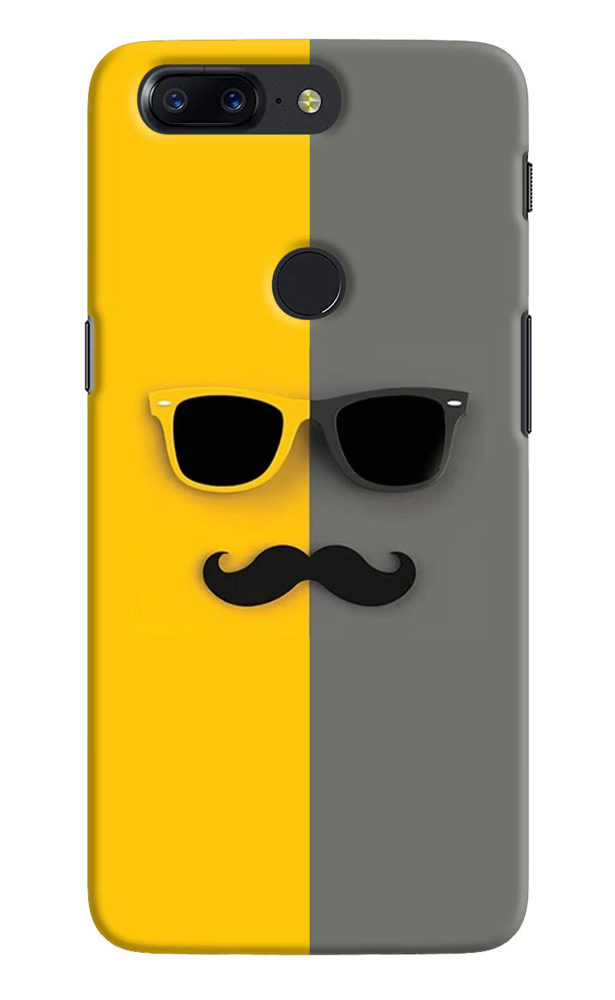 Sunglasses with Mustache Oneplus 5T Hard Case Back Cover by Casekaro