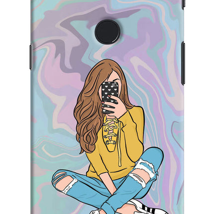 Selfie Girl Oneplus 5T Hard Case Back Cover by Casekaro