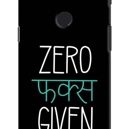 Zero Fucks Given Oneplus 5T Hard Case Back Cover by Casekaro