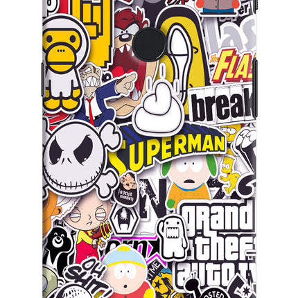 Sticker Bomb Oneplus 5T Hard Case Back Cover by Casekaro