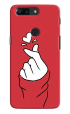 Korean Love Sign Oneplus 5T Hard Case Back Cover by Casekaro