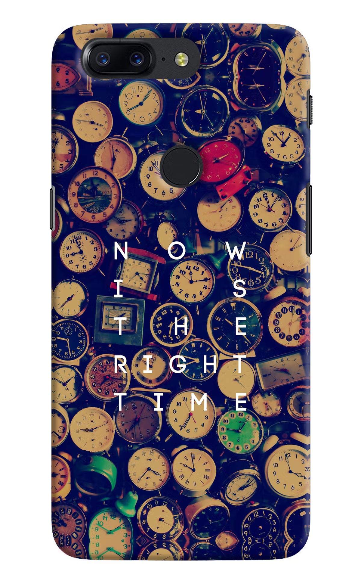 Now is the Right Time Quote Oneplus 5T Hard Case Back Cover by Casekaro