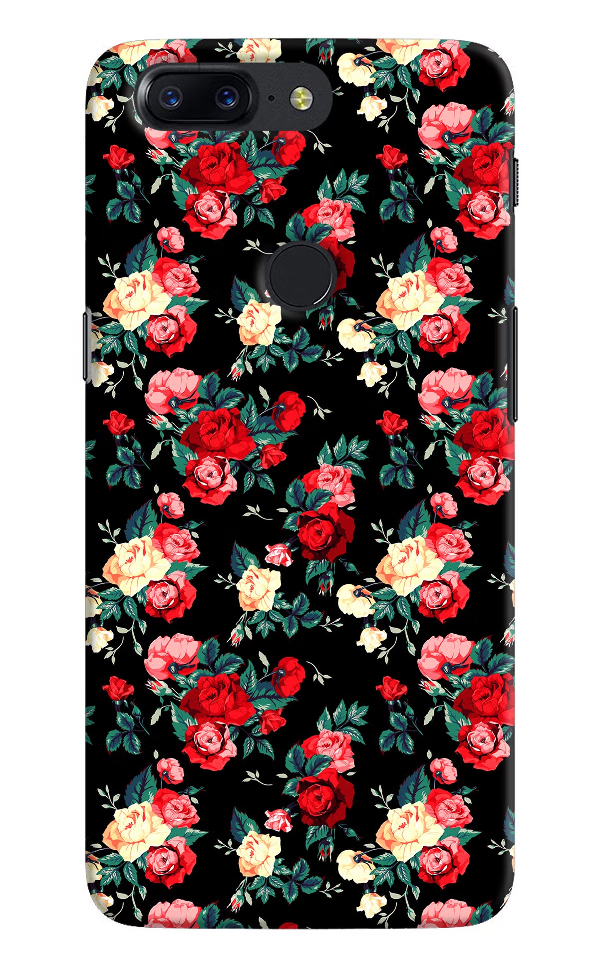 Rose Pattern Oneplus 5T Hard Case Back Cover by Casekaro