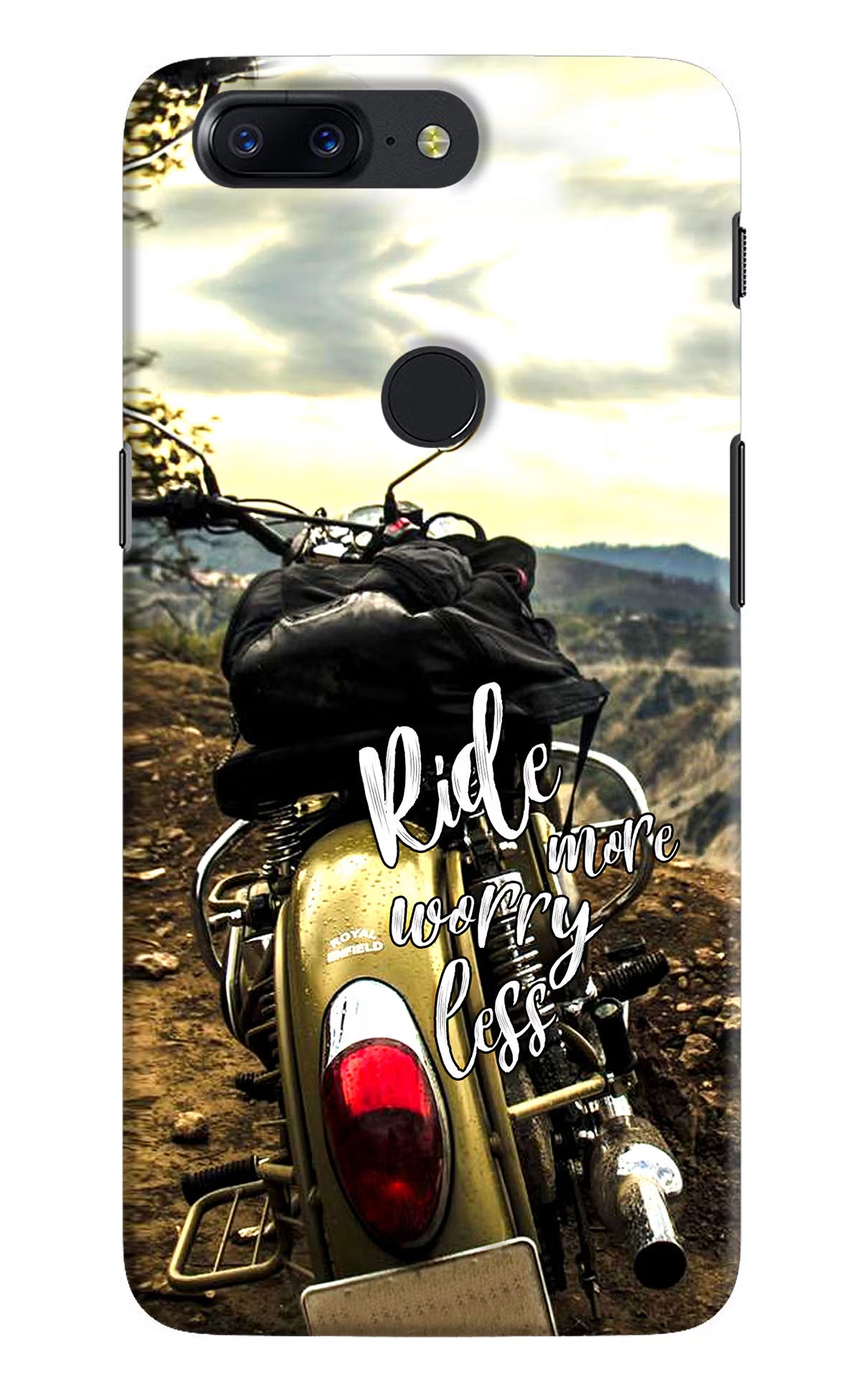 Ride More Worry Less Oneplus 5T Hard Case Back Cover by Casekaro