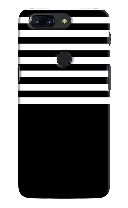 Black and White Print Oneplus 5T Hard Case Back Cover by Casekaro