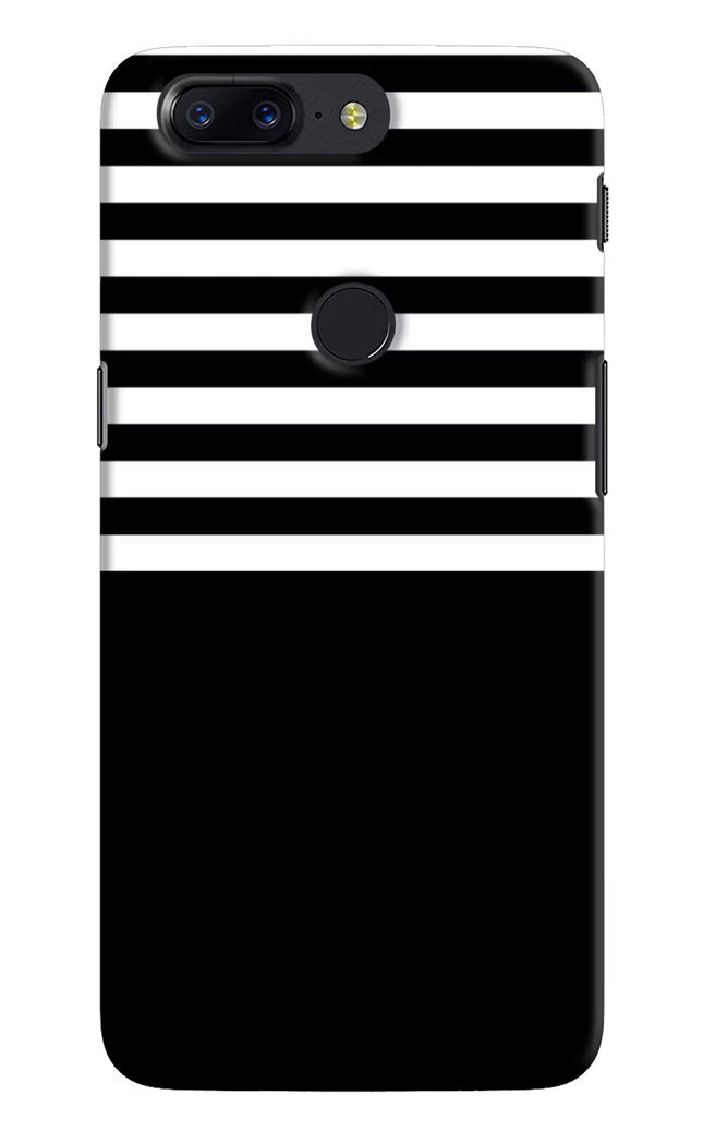 Black and White Print Oneplus 5T Hard Case Back Cover by Casekaro