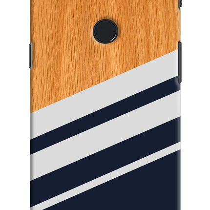 Blue and white wooden Oneplus 5T Hard Case Back Cover by Casekaro