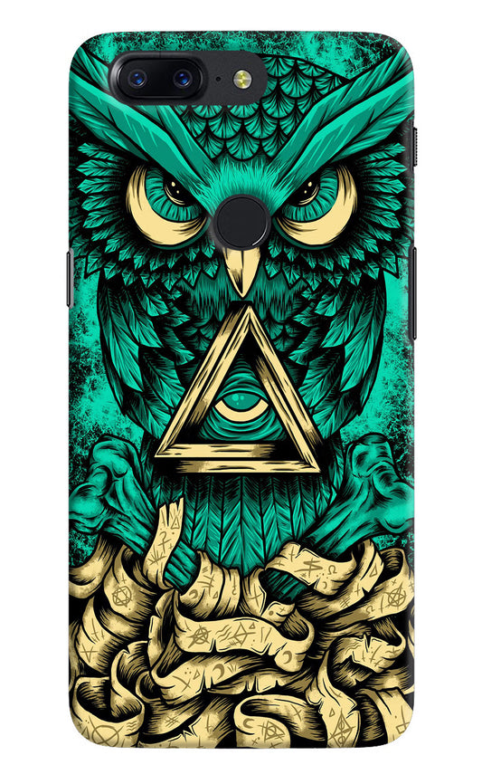 Green Owl Oneplus 5T Hard Case Back Cover by Casekaro