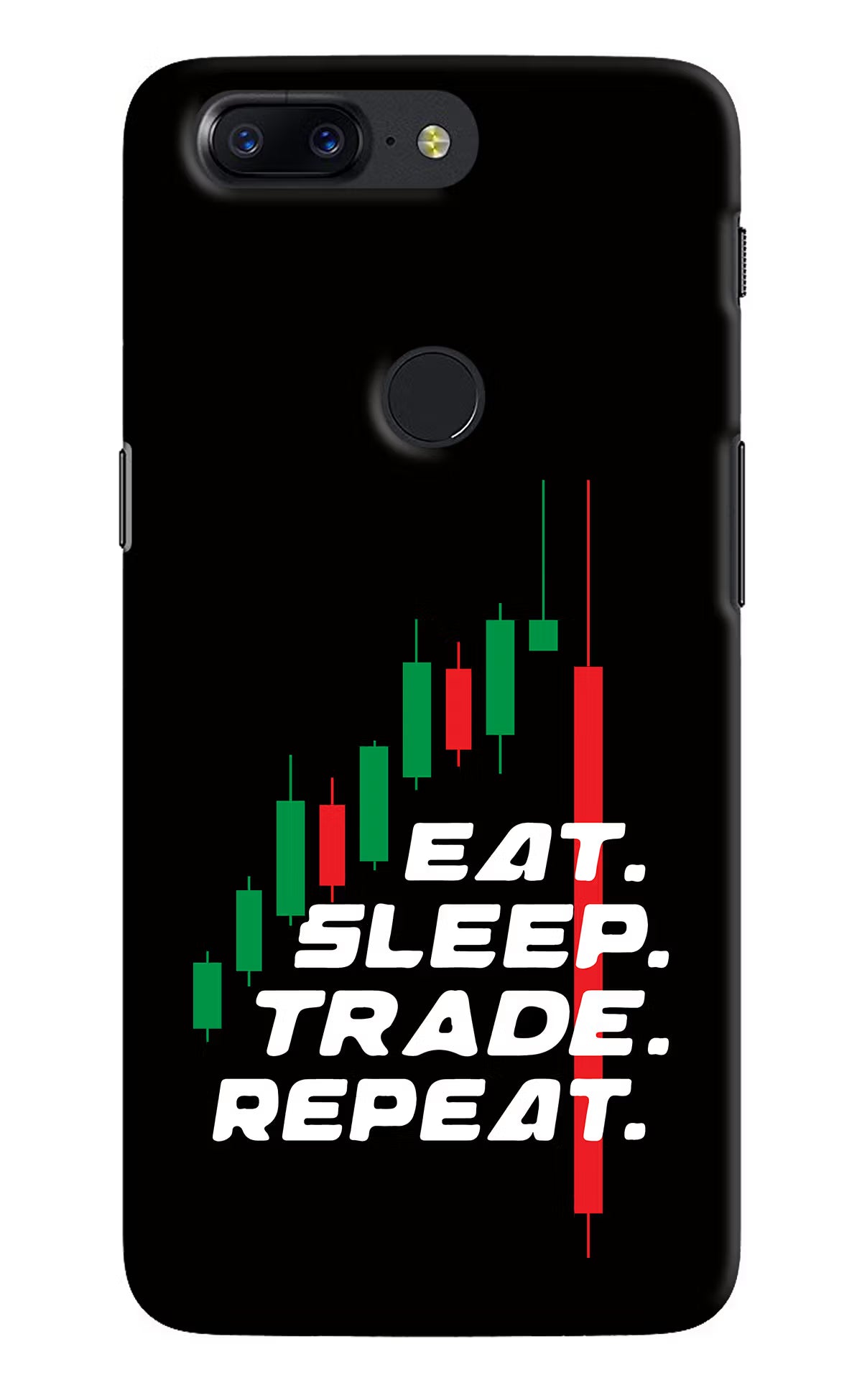 Eat Sleep Trade Repeat Oneplus 5T Hard Case Back Cover by Casekaro