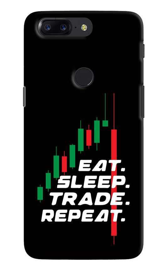 Eat Sleep Trade Repeat Oneplus 5T Hard Case Back Cover by Casekaro
