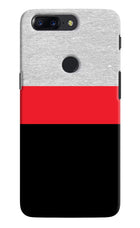 Tri Color Pattern Oneplus 5T Hard Case Back Cover by Casekaro