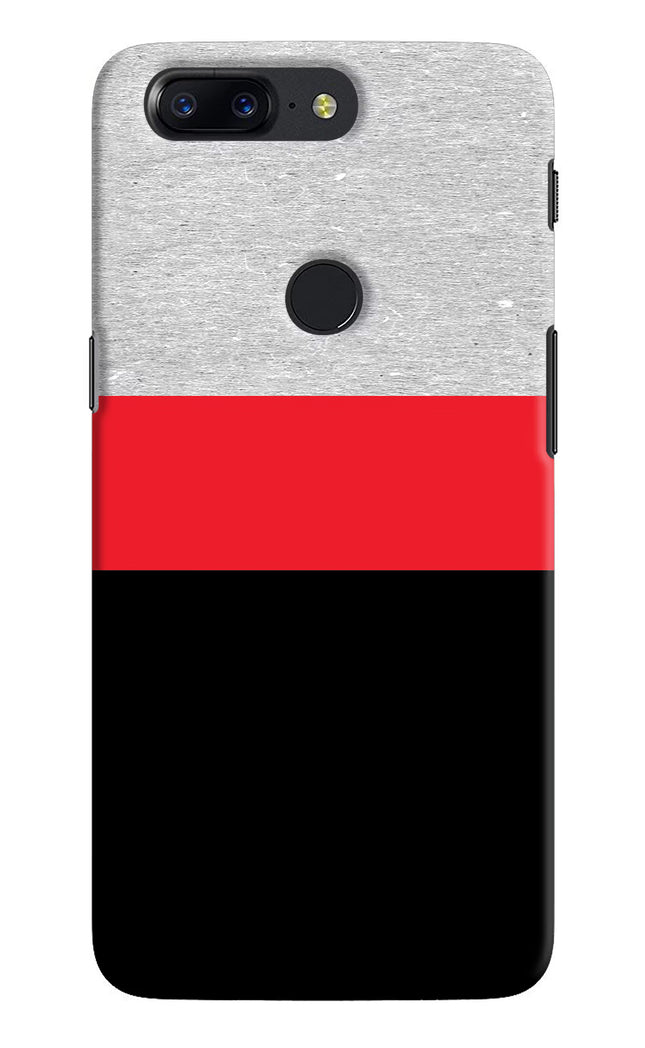 Tri Color Pattern Oneplus 5T Hard Case Back Cover by Casekaro