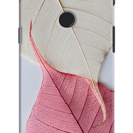 White Pink Leaf Oneplus 5T Hard Case Back Cover by Casekaro