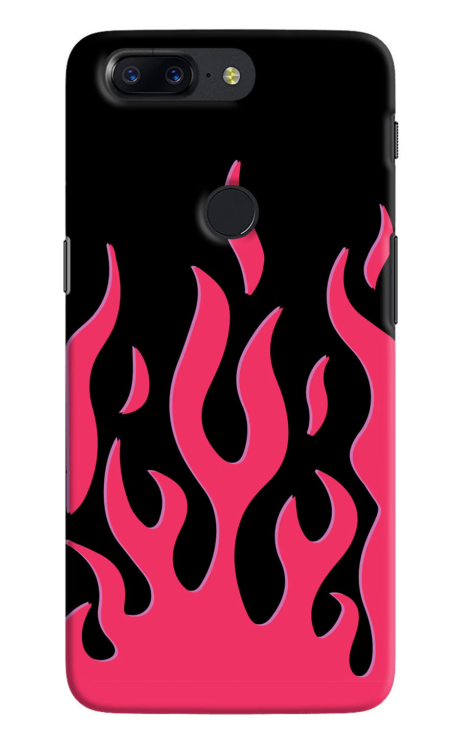 Fire Flames Oneplus 5T Back Cover, Hard case