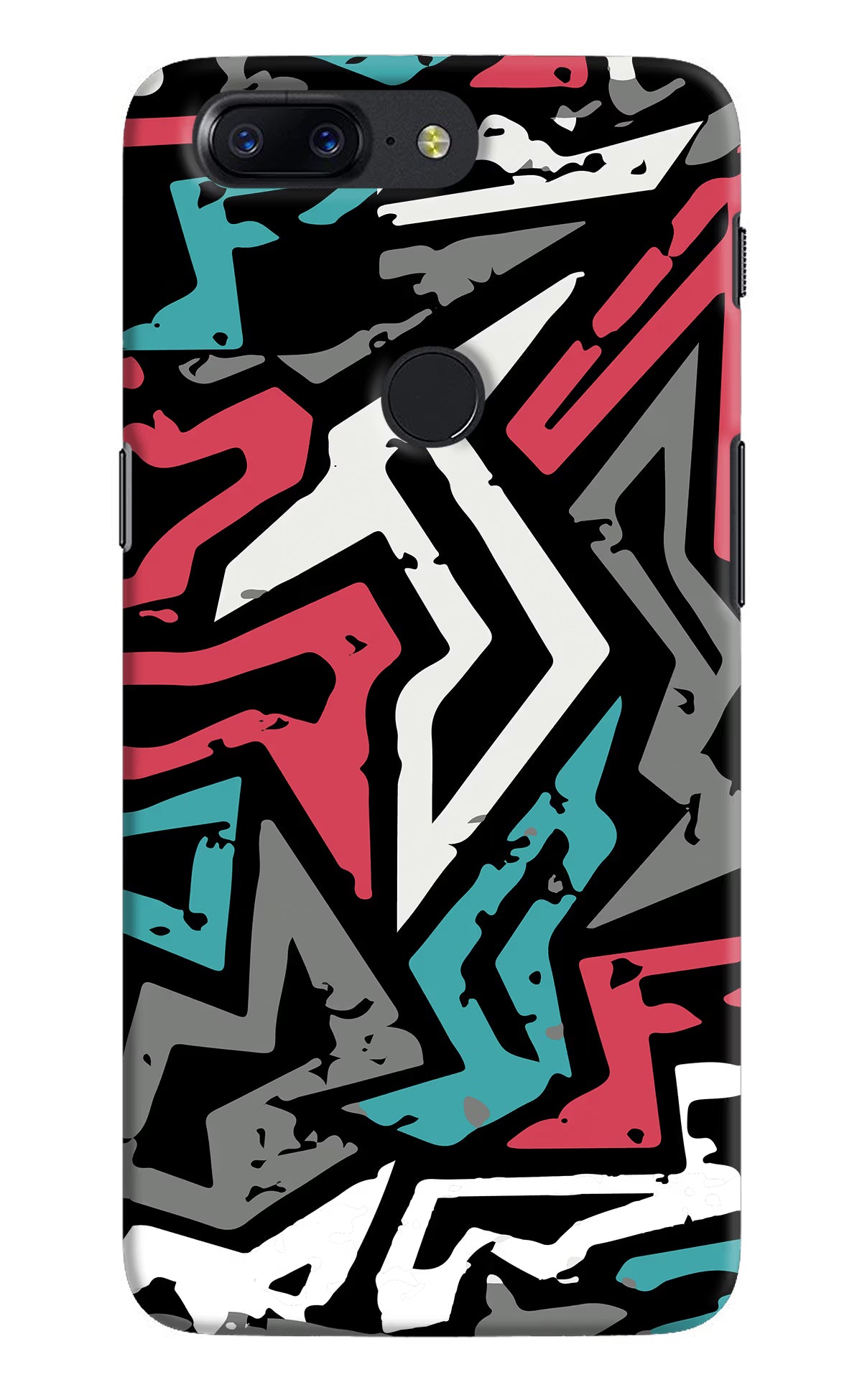 Geometric Graffiti Oneplus 5T Hard Case Back Cover by Casekaro