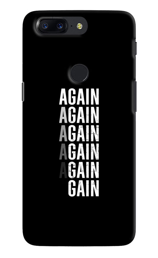 Again Again Gain Oneplus 5T Hard Case Back Cover by Casekaro