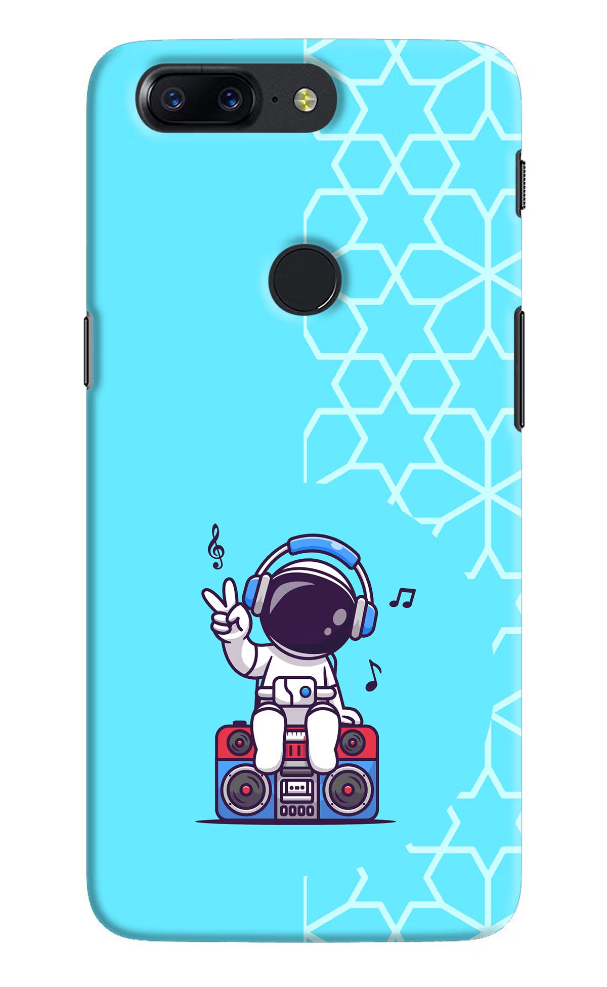 Cute Astronaut Chilling Oneplus 5T Hard Case Back Cover by Casekaro