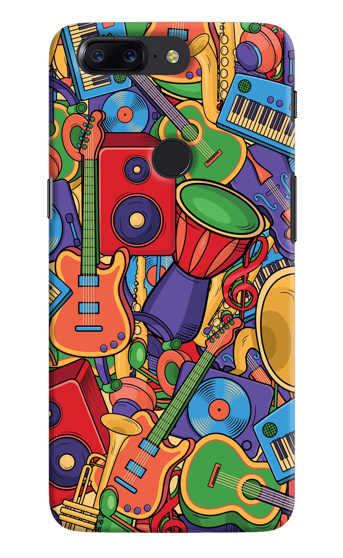 Music Instrument Doodle Oneplus 5T Hard Case Back Cover by Casekaro