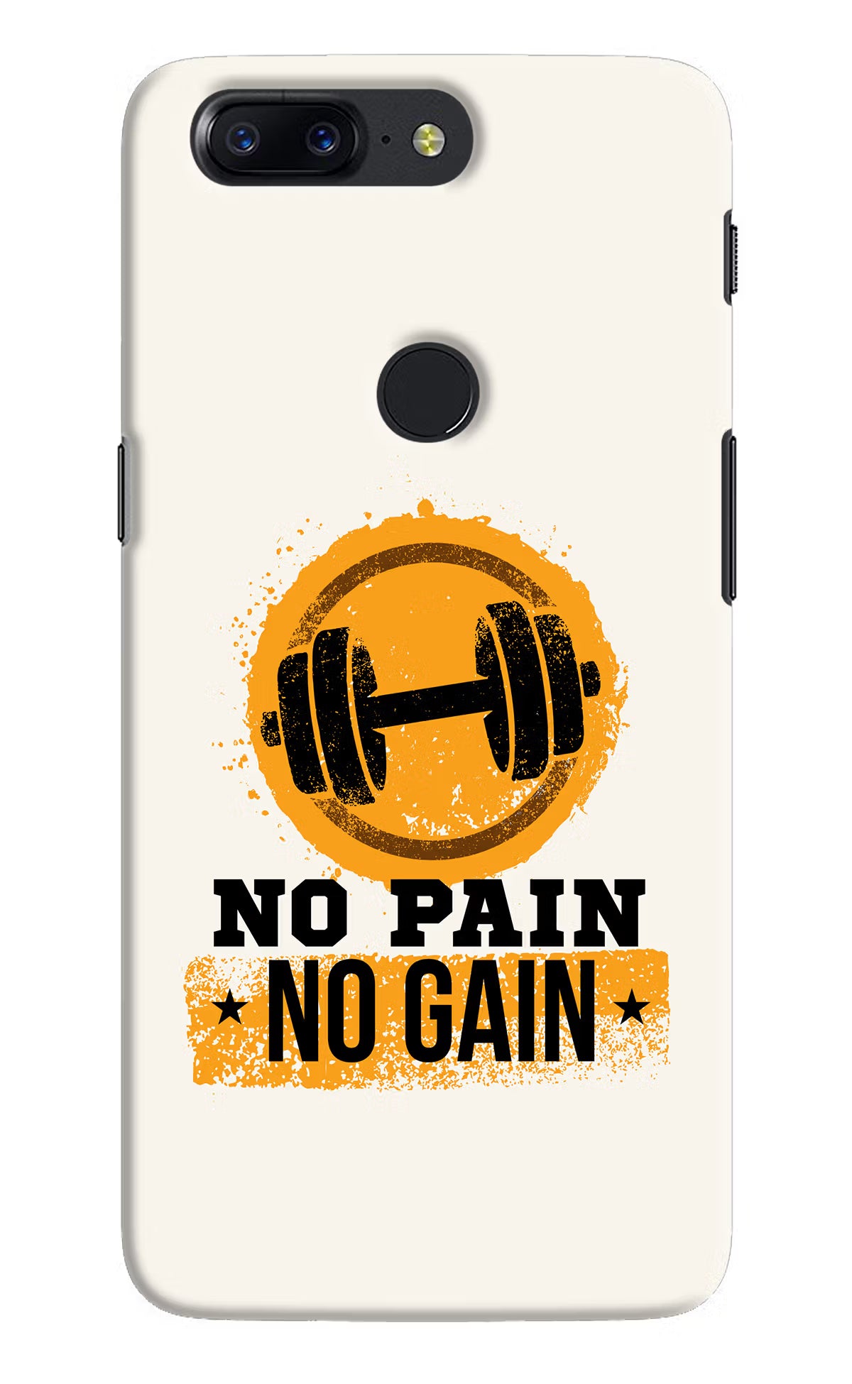 No Pain No Gain Oneplus 5T Hard Case Back Cover by Casekaro
