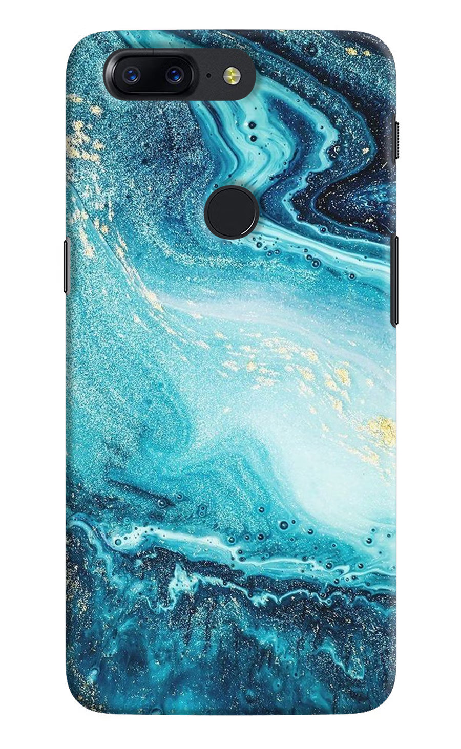 Blue Glitter Marble Oneplus 5T Back Cover, Hard case