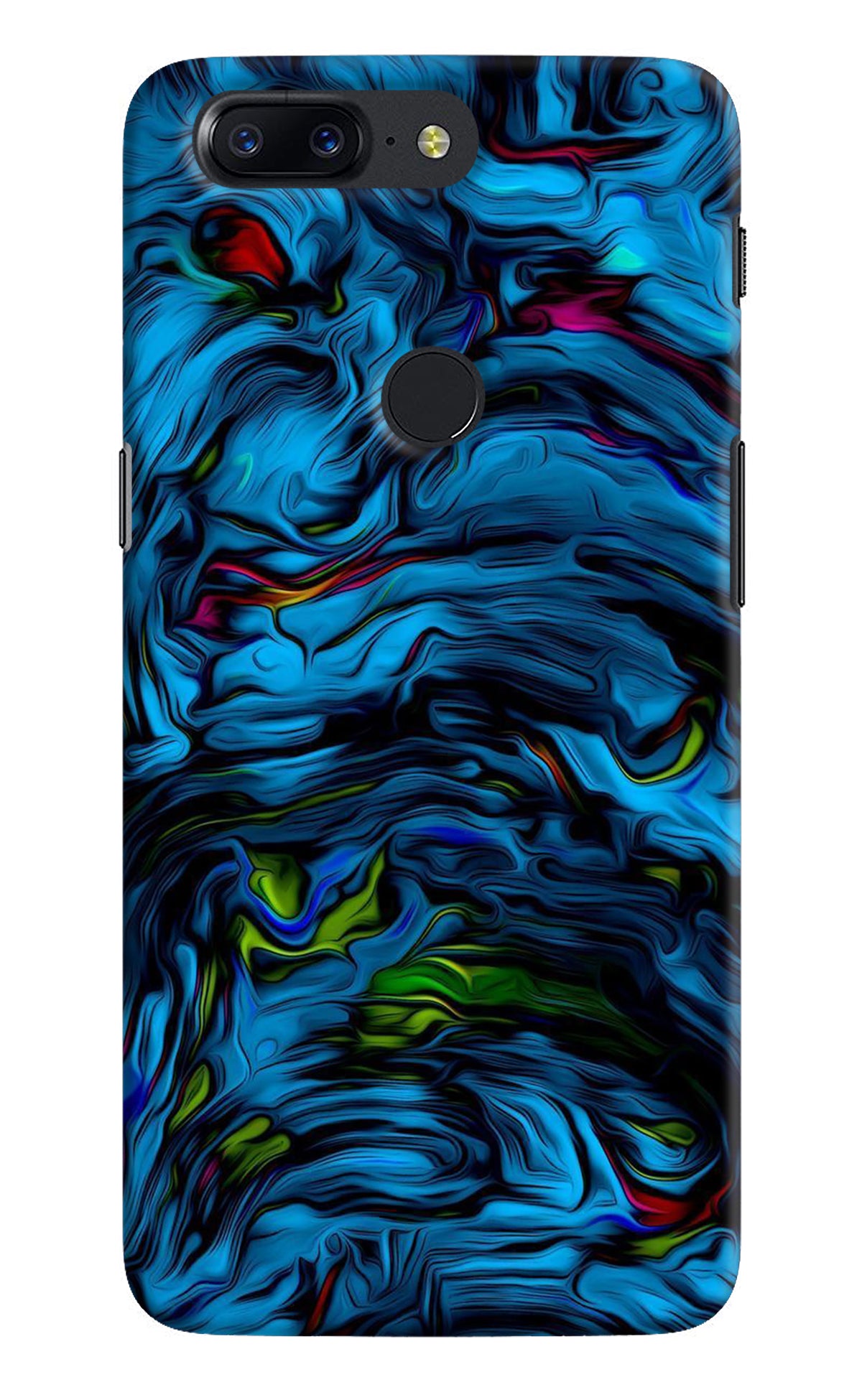 Dark Blue Abstract Oneplus 5T Back Cover