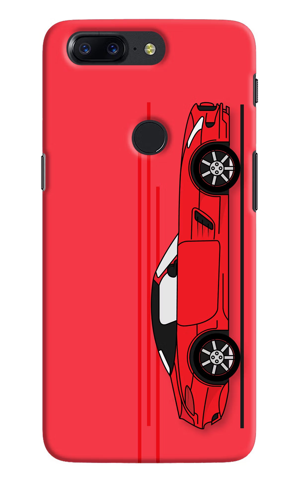 Red Velocity Oneplus 5T Hard Case Back Cover by Casekaro
